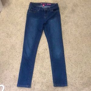 Dark blue denim jeans